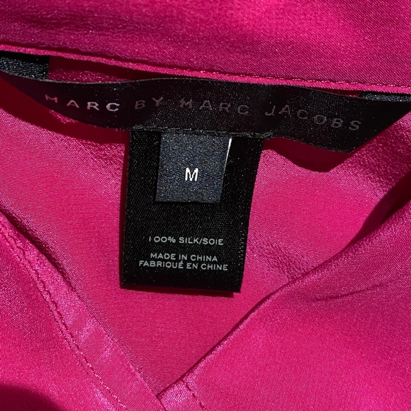 Marc by Marc Jacobs 100% Silk Blouse Hot Fuchsia M 6 - Picture 9 of 13